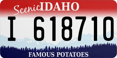 ID license plate I618710