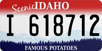 ID license plate I618712