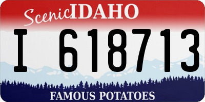 ID license plate I618713