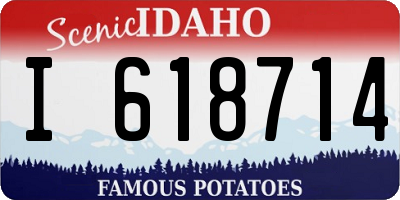 ID license plate I618714