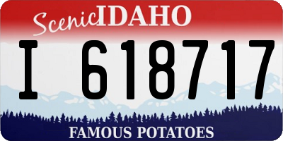 ID license plate I618717
