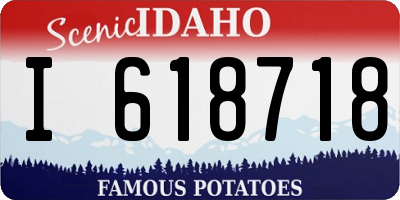 ID license plate I618718