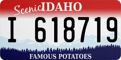 ID license plate I618719