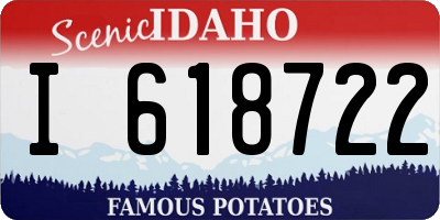 ID license plate I618722
