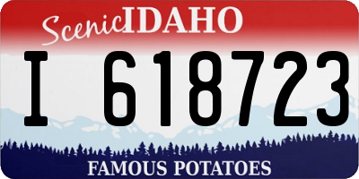 ID license plate I618723
