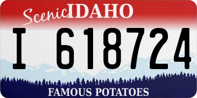 ID license plate I618724