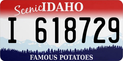 ID license plate I618729