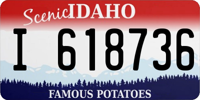 ID license plate I618736
