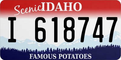 ID license plate I618747
