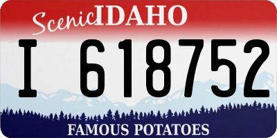 ID license plate I618752