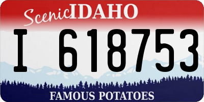 ID license plate I618753