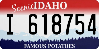 ID license plate I618754
