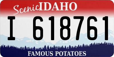 ID license plate I618761