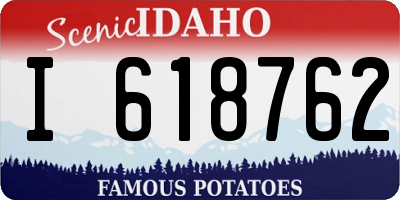 ID license plate I618762