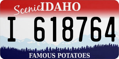ID license plate I618764
