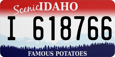 ID license plate I618766