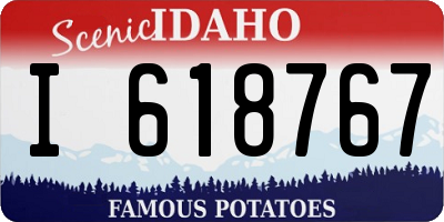 ID license plate I618767