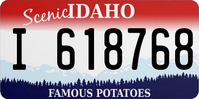 ID license plate I618768
