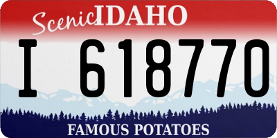 ID license plate I618770