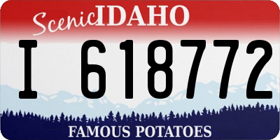 ID license plate I618772