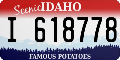 ID license plate I618778