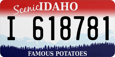 ID license plate I618781