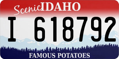 ID license plate I618792
