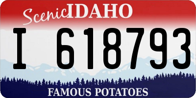ID license plate I618793