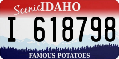 ID license plate I618798