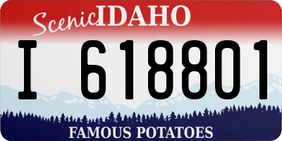 ID license plate I618801