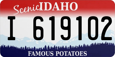 ID license plate I619102