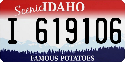 ID license plate I619106
