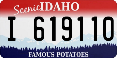 ID license plate I619110