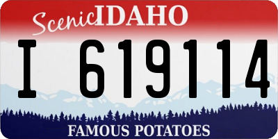 ID license plate I619114