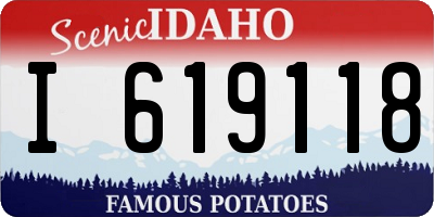 ID license plate I619118