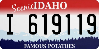 ID license plate I619119