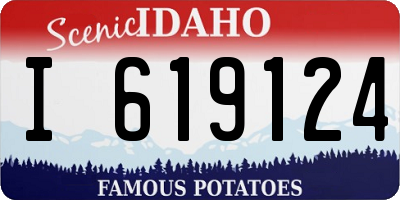 ID license plate I619124