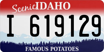 ID license plate I619129
