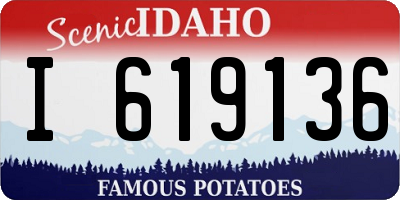 ID license plate I619136