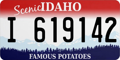 ID license plate I619142