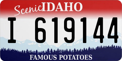 ID license plate I619144