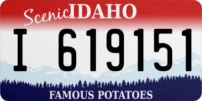 ID license plate I619151