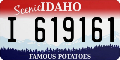 ID license plate I619161