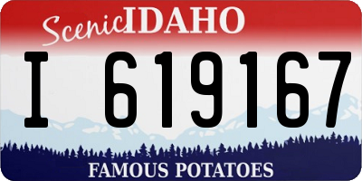 ID license plate I619167