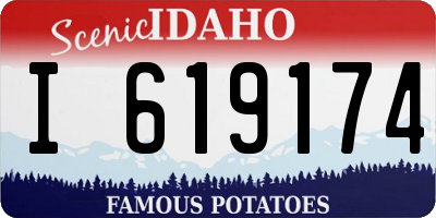 ID license plate I619174