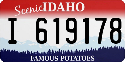 ID license plate I619178