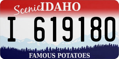 ID license plate I619180