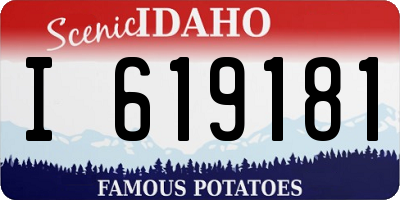 ID license plate I619181