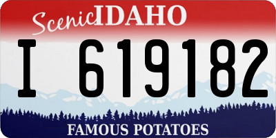 ID license plate I619182