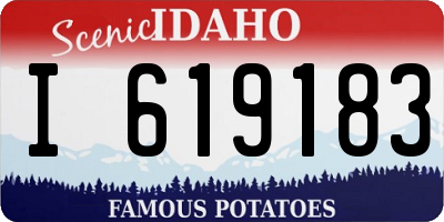 ID license plate I619183